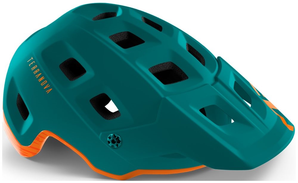 MET Kask rowerowy MTB Terranova zielono-pomarańcz